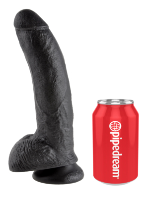 King Cock Cock with Balls 9 Inch - Black