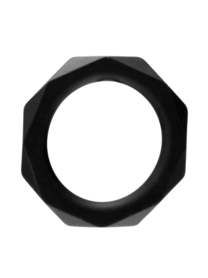 The Cocktagon Cock Ring XL Black - Rock Rings